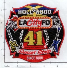 California - Los Angeles City Fire Station 41 CA Fire Dept Patch - Hollywood