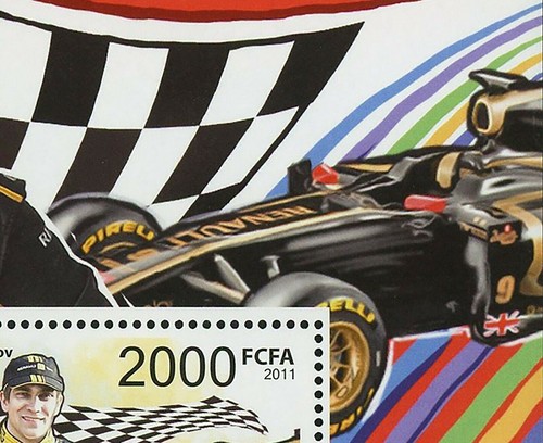 Formula 1 Stamp F1 Nitaly Petrov Renault Robert Kubica S/S MNH #5423 / Bl.931 - Picture 3 of 12