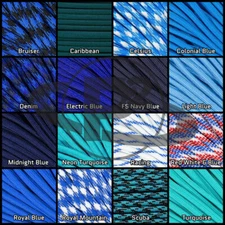 550 LB Parachute Rope Paracord Blue Colors 10' 25' 50' 100' Feet Length Options