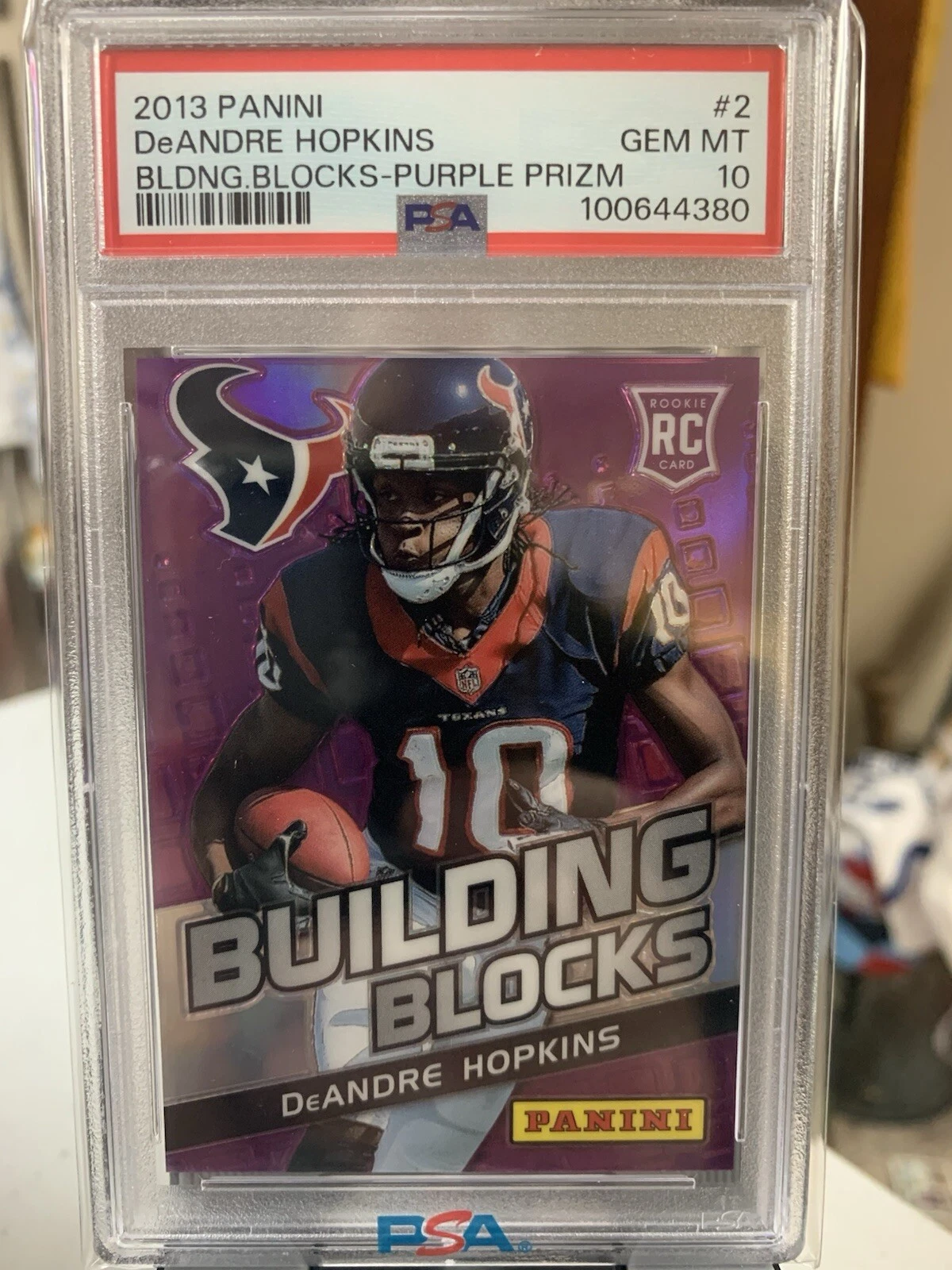 DeAndre Hopkins Panini Building Blocks #2 Purple Prizm