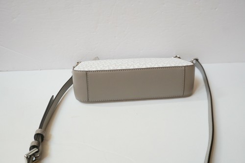 MICHAEL KORS JET SET TRAVEL POUCHETTE CHAIN SHOULDER CROSSBODY BAG MK WHITE GRAY - 第 5/12 張圖片