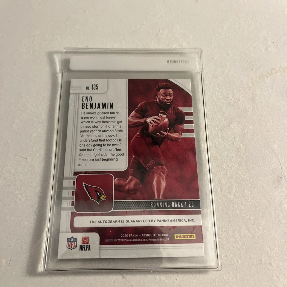 2020 Absolute Signature Rookies Pink Wave #135 Eno Benjamin Auto /5 - NM-MT - Image 3 of 3