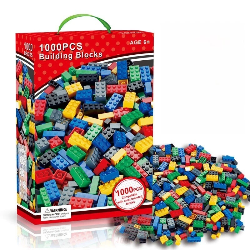 ☀️☀️☀️NEW Lego 1000Pc BLOCKS LOT Mixed ALL BRICKS Sizes Basic Building Bulk