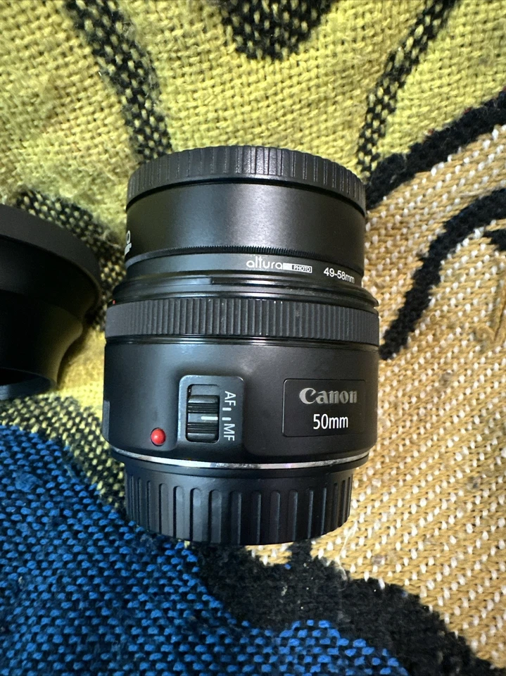 Canon EF 50mm f/1.8 STM Prime Lens W/Altura 58MM 0.43x HD Wide Angel Lens - Image 4 of 4