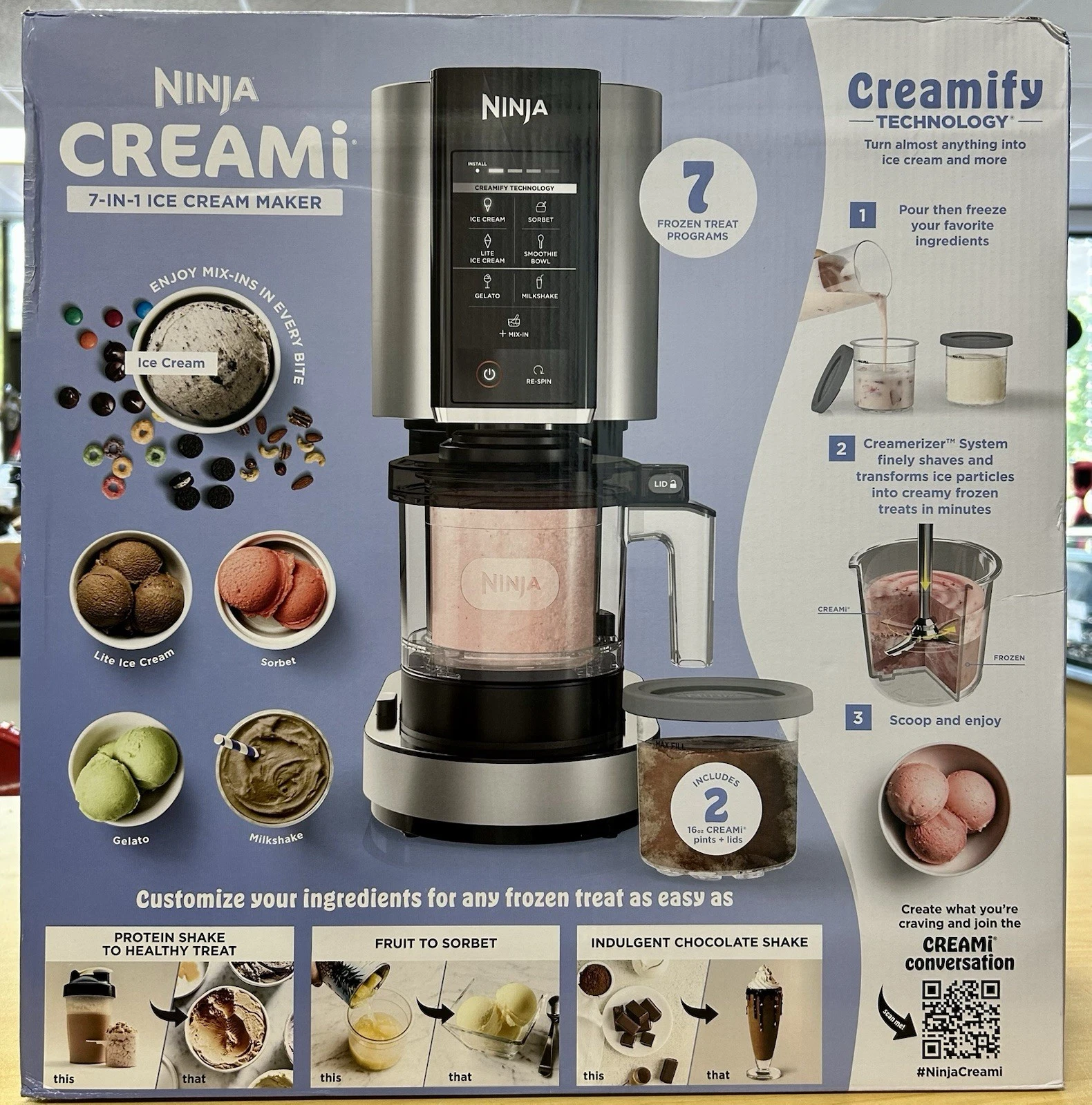 Ninja - CREAMi 7 in 1 Ice Cream Maker - 7 One-Touch Programs