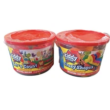 2 Creative Kids Kiddy Dough Crazy Shapes & Numbers Play Set W Carry Bucket New