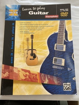 Alfred's Max Complete Guitar No DVD Instruction Chord Lessons Songs Music Book