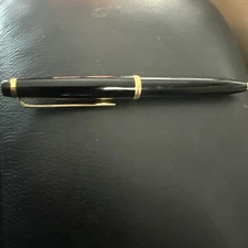 ROTRING RENAISSANCE PISTON Retractable PEN Black & Gold VTG 1980S
