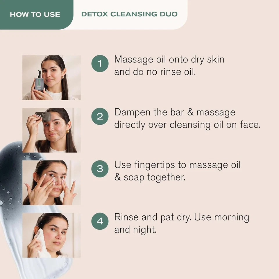 Erno Laszlo Detox Cleansing Duo &#8211; Limpiador de aceite y barra de barro marino para limpieza profunda Foto 4 de 4