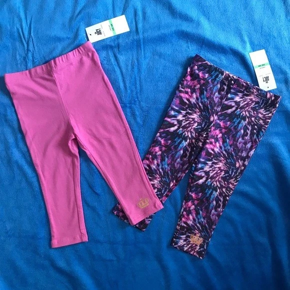 Juicy by Juicy Couture Baby Girls Leggings Size 18 Months Tie Dye/Pink 2 Pair