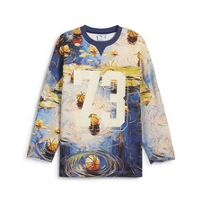 PUMA Dylan Exhibit Graphic Crew Neck Pullover Sweatshirt Mens Blue 63029301