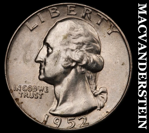 1952-D Washington Quarter- Silver Choice Gem Brilliant Uncirculated  #i4368