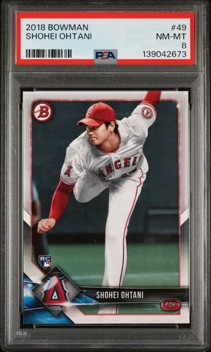 2018 Bowman Shohei Ohtani #49 Rookie Card PSA 8 NM-MINT