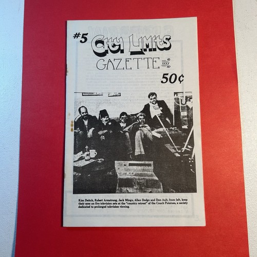 City Limits Gazette #5 underground/digest comix Bruce Chrislip 1982 Couch Potato - Picture 1 of 8