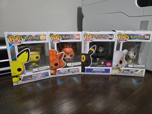 Pokémon POP! LOT Pichu #579, Vulpix #580, Umbreon #948, Cubone #596 Exclusives