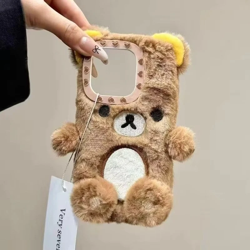 Süße Plüsch Rilakkuma Apple 16 Pro Max Handyhülle für Apple - Bild 4 von 4