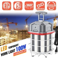 100W Led Temporary work light Construction Jobsite light 5000K Daylight Linkable