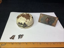 Antique Vintage Old Twist turn Key Doorbell Door Bell Ringer Working Brass Coppe