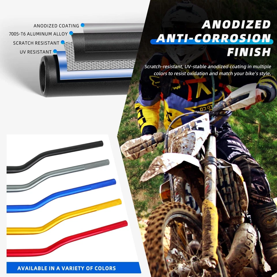 1 1/8" 28mm Handlebar Fat Bar Riser Tracker For Suzuki RMZ-450 RMZ-250 RMZ-1050 - Image 4 of 4