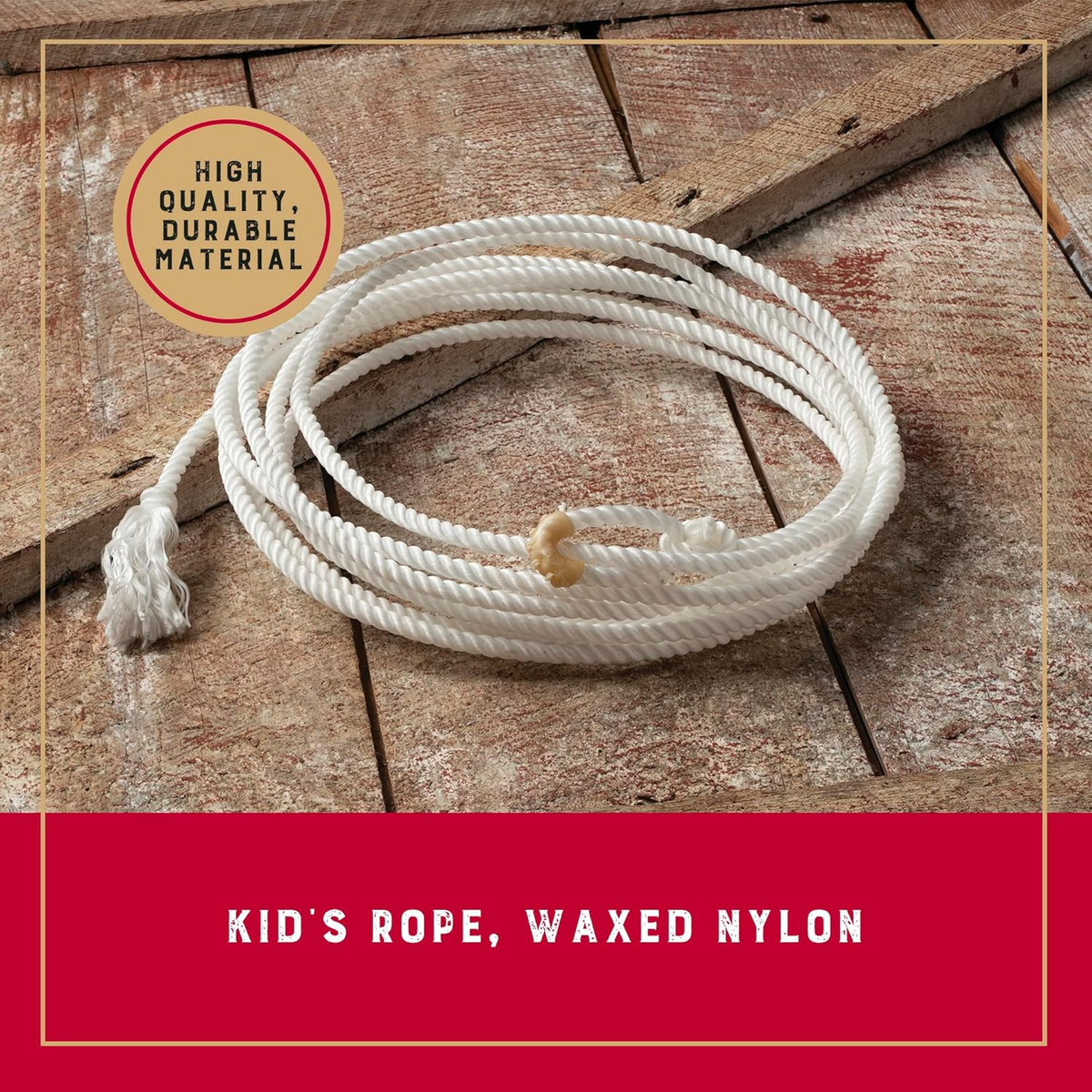 Waxed Nylon Kids Lasso Rope, Lightweight Cowboy Rope Lasso for