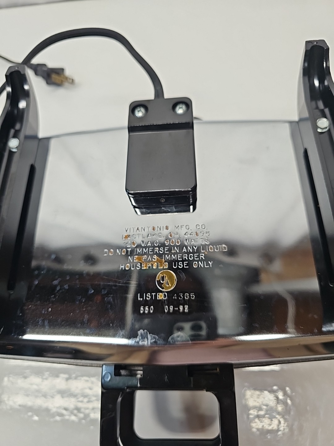 Vintage Vitantonio Belgian Waffler Waffle Iron Maker Chrome 550 Tested Works