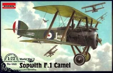 Roden Models 1/72 SOPWITH F.1 CAMEL British WWI Fighter with Bentley Engine