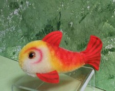1950's Steiff Fish- 5" long, Mohair Glass Eyes, No Ids