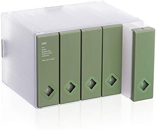 Ahfulife Boîte de Rangement CD, Grandes Boîtes de Rangement DVD - Album coloré peu encombrant - Photo 11/12