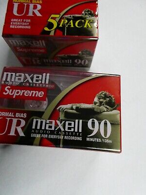 Supreme/Maxell Cassette Tapes (5 PACK), New With Sticker Supreme/Maxell Cassette Tapes (5 PACK), New With Sticker