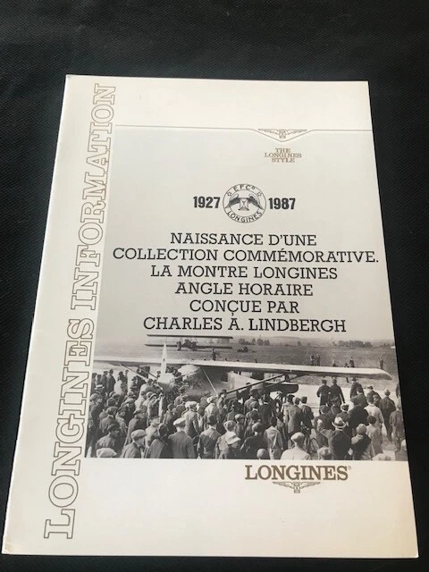Catálogo de relojes / Catálogo montres LONGINES 1987 "Lindbergh" 14 páginas
