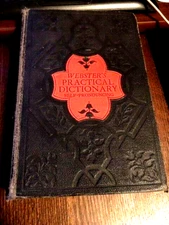 Webster's Practical Dictionary~Self Pronouncing Rare Vintage
