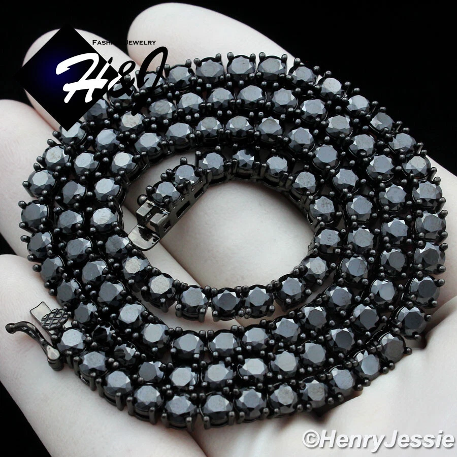 Mens black tennis chain deals