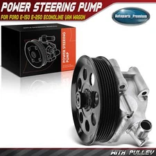 Power Steering Pump w/ Pulley for Ford E-150 E-250 Econoline Van Wagon 2011-2014