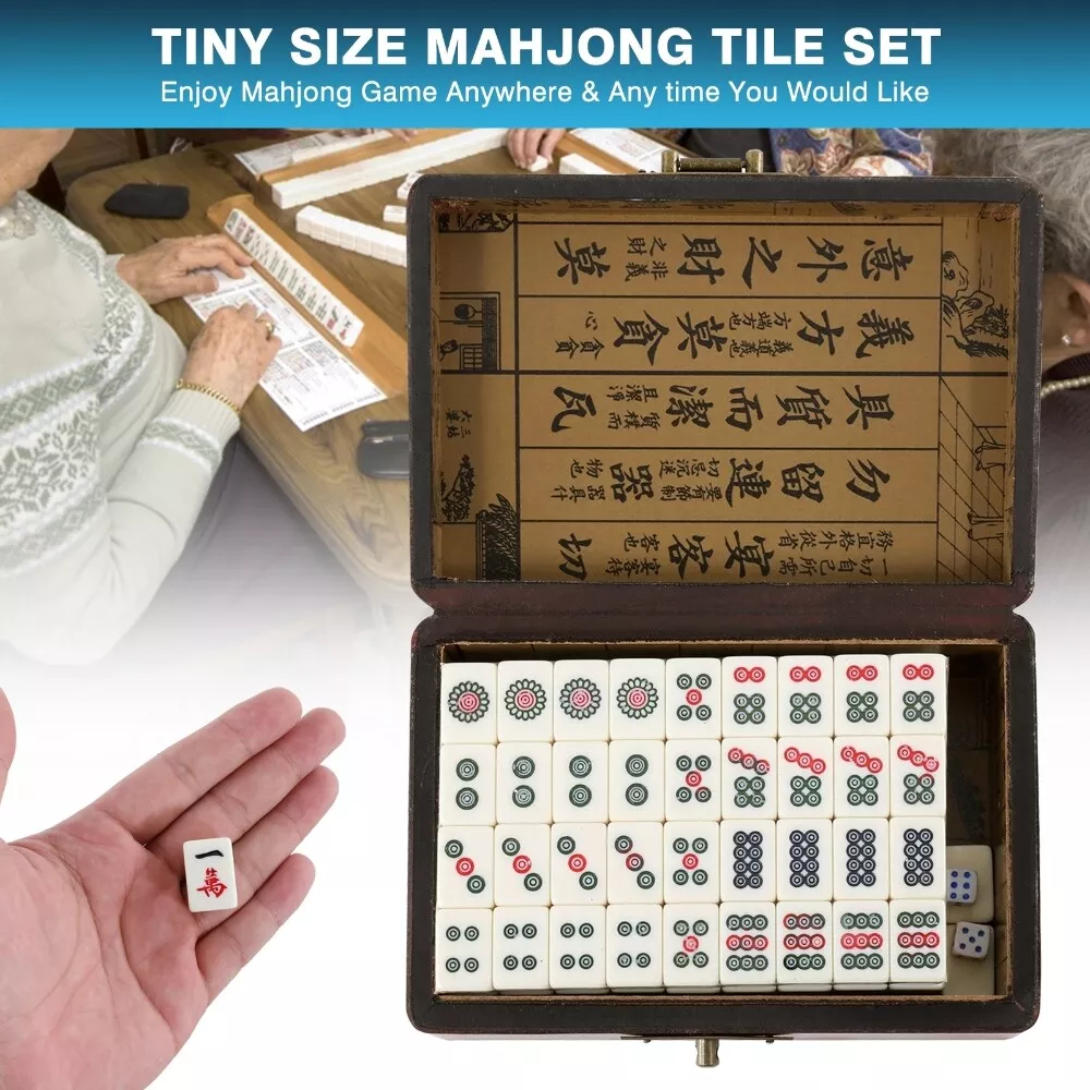 Vintage Mahjong 144 Tiles Rare Chinese Mah-Jong Set Chinese