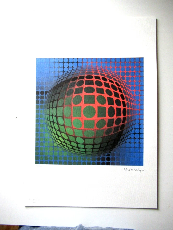 VICTOR VASARELY:  SCHÖNE LITOGRAPHIE 35x50cm Limitiert xx/500 - Bild 2 von 4