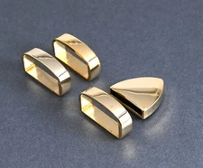 New Men Lady 1 1/4" (30mm) (142bc)Belt Keepers, Keeper +Tip Set, Gold Color, USA