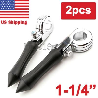 1 1/4'' Inch Highway Engine Guard Crash Bar Mount Clamp Foot Pegs For Harley US