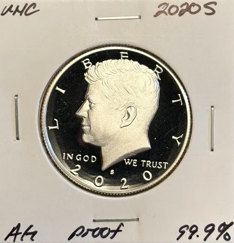 2020 S Proof UNC JFK Half Dollar 99.9% Silver