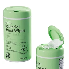Antibacterial Hand Wipes 50ct, Kills 99% Aloe Vitamin E,NEW PRODUCT IDEAS