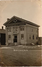 Gleichen Alberta Canadian Bank of Commerce RPPC Real Photo Postcard c1907-18