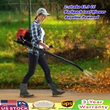 2-stroke 63.3CC Engine Leaf Blower Gasoline Powered Backpack Leaf Blower Cleaner