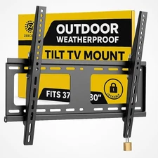 ZeboZap ZZTVT8064 Outdoor TVmount Weatherproof Holds 37-80" TV, Black 