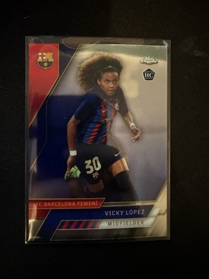 2022-23 Topps Chrome FC Barcelona Vicky Lopez #81 Rookie RC
