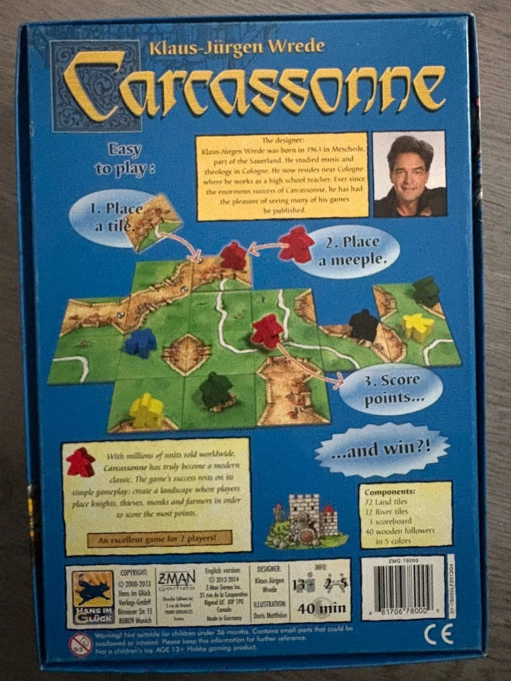 Carcassonne Board Game by Z-Man Games - 100% Complete - Image 2 of 4