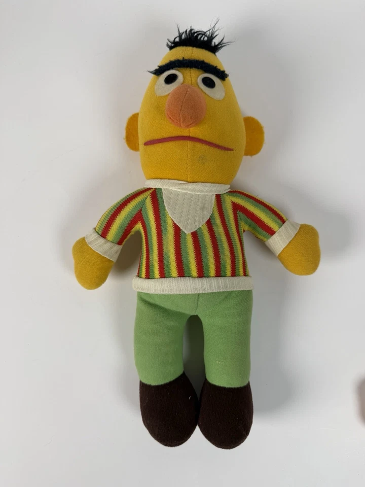 Vintage Playskool Knickerbocker Bert and Ernie Plush 1980’s Sesame Street 12” - Image 2 of 4