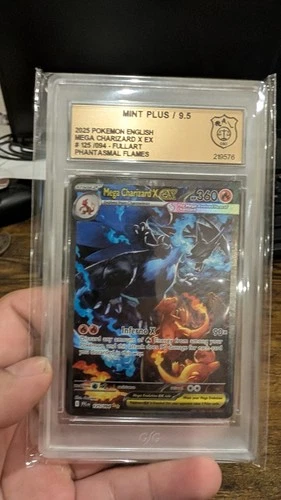 Mega Charizard X EX SIR Me02: Phantasmal Flames 125/094 Beckett 9.5 Holo