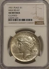 1921 Peace Silver Dollar NGC AU Details Key Date Peace