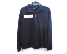 Hugo Boss Men's Size XXL Quarter Zip Sweater Black Piceno Regular Fit Pullover