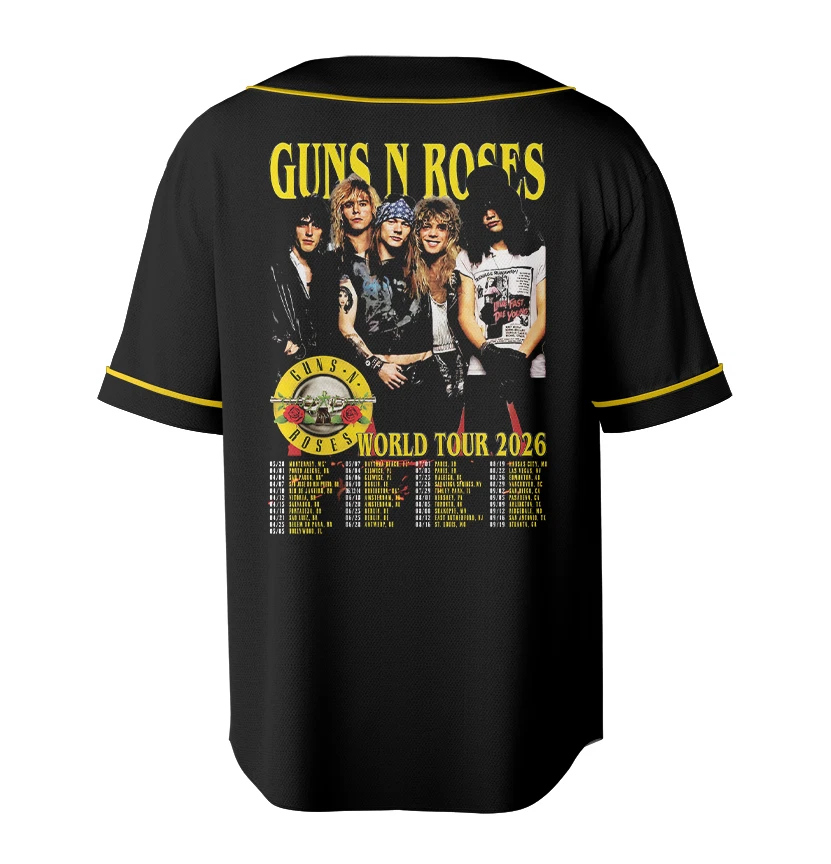 Men's Guns N' Roses Rock Band Baseball Jersey
