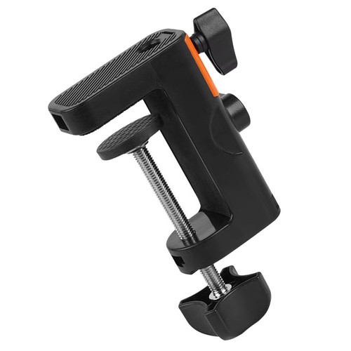 Sturdy Black Iron Table Clamp Adjustable Desk Mount Heavy Duty for ...